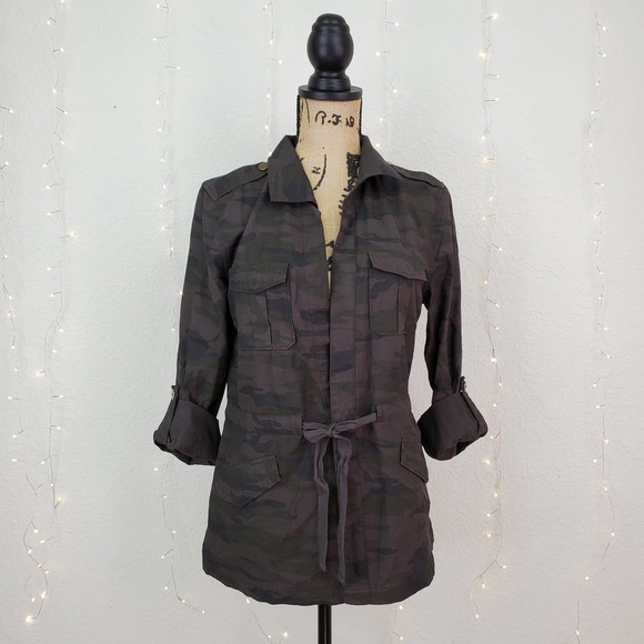Sanctuary Camouflage Army Style Jacket Green NWT S - Picture 1 of 9